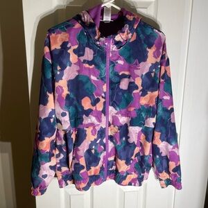 Reebok Multicolor Camo Windbreaker Medium Mesh Vintage Y2K Pink Streetwear Boho